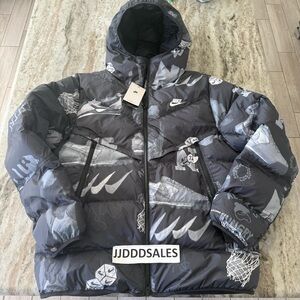 Nike Jacket Bold School Windrunner FZ2288-045 Storm Fit Puffer Hooded Men’s Lrg